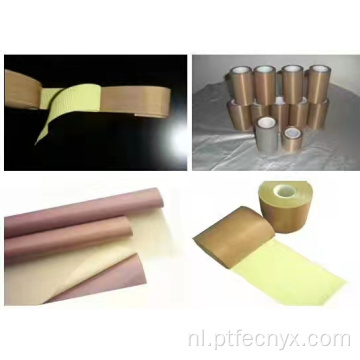 Bruine PTFE gecoate stoffenband met lijm